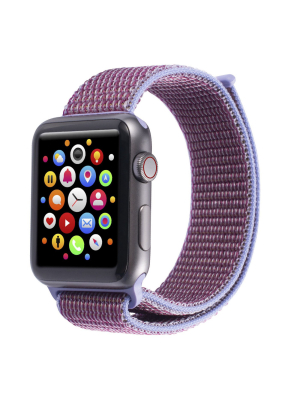 Insten Soft Woven Nylon Band For Apple Watch 38mm 40mm All Series Se 6 5 4 3 2 1, For Women Men Girls Boys Replacement Strap, Lilac Purple