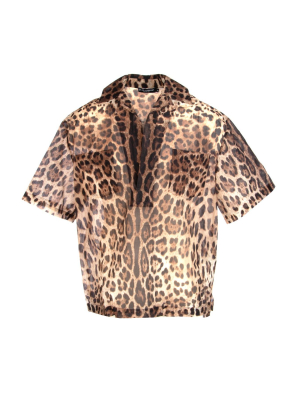 Dolce & Gabbana Leopard Print Short-sleeve Shirt