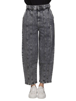 Stella Mccartney Logo Embroidered Panelled Jeans