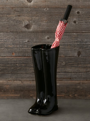 Ceramic Boot Umbrella Stand