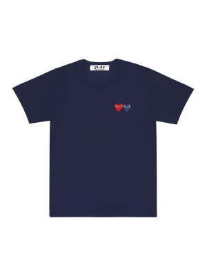 Comme Des Garçons Play S/s Men's T Shirt W/two Hearts