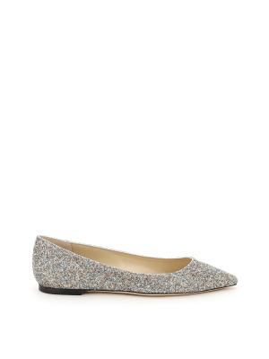 Jimmy Choo Romy Glittered Flats