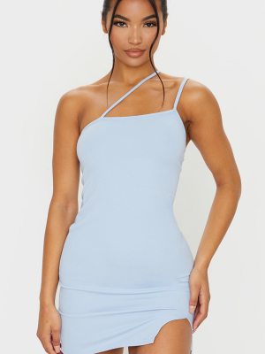 Baby Blue Split Hem Strappy Bodycon Dress