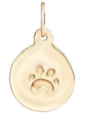 Small Paw Print Disk Charm