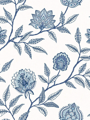 Jaclyn Peel-and-stick Wallpaper In Blue Lagoon By Stacy Garcia For Nextwall