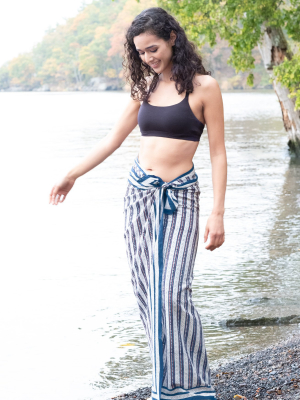 Sarong In Navy Stripe