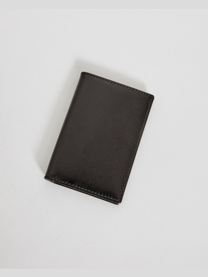 6400 Classic Leather Line Wallet In Black