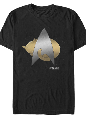 Men's Star Trek Next Generation Starfleet Cozy Cat T-shirt