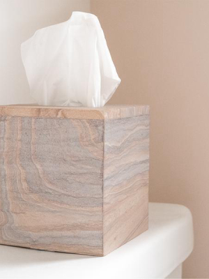 Anaya Home Rainbow Sandstone Tissue Box
