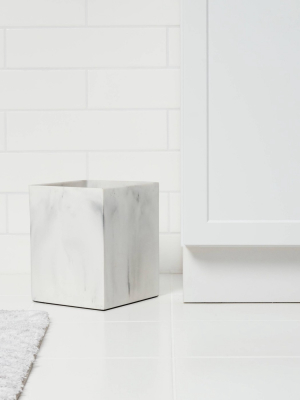 Resin Bathroom Wastebasket White - Project 62™