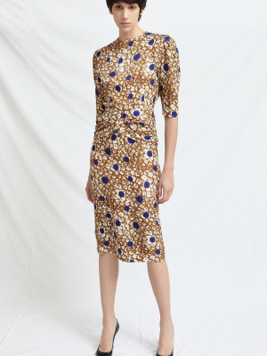 Anna Printed Silk Dress