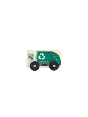 Recycle Truck Wooden Toy