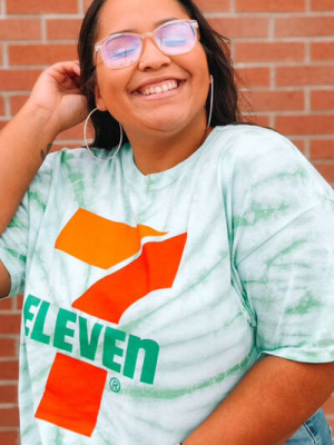 Plus Size Tie-dye 7-eleven Graphic Tee