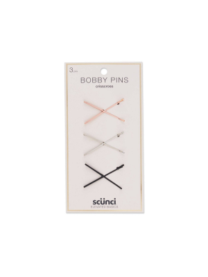 Scunci Criss Cross Bobby Pins - 3pk