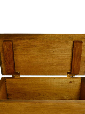 Evans Sports Wooden Accessory Case Ammo Storage Chest Trunk Organization Bin With Shaped Lid, Wildlife Deer