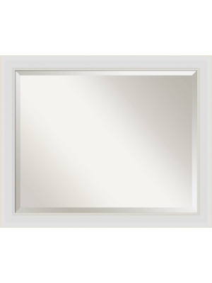 32" X 26" Flair Framed Bathroom Vanity Wall Mirror Soft White - Amanti Art