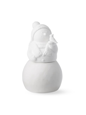 Figural Snowman Porcelain Diffuser, Simmering Cider