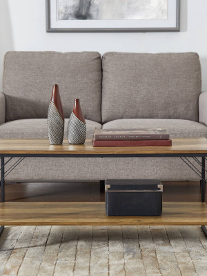 Industrial Metal Accent Coffee Table - Saracina Home