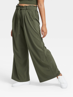 Women's Stretch Woven Wide Leg Pants 29.5" - All In Motion™