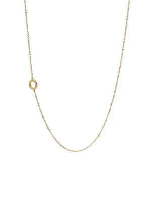 "o" Offset Initial Necklace