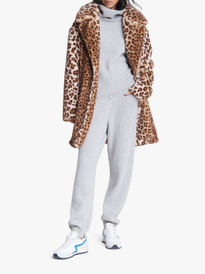 Emma Leopard Faux Fur Coat