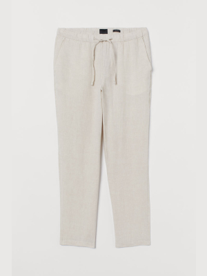 Relaxed Fit Linen Pants