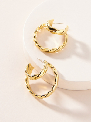 Lady Grey Twist Hoop Earrings