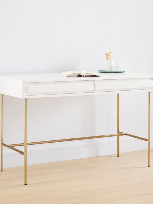 Gemini Desk - White Lacquer