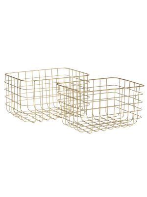 Pigeon & Poodle Mena Baskets - Set Of 2