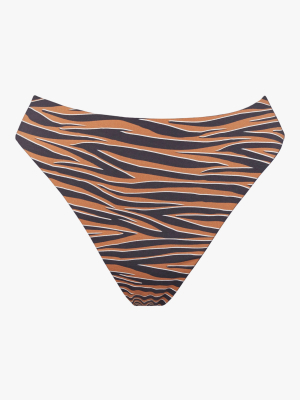 The Midi High-cut Tiger Print Bikini Bottom