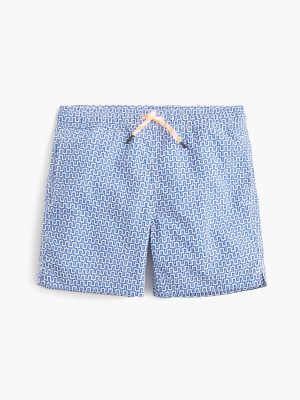 Boys' Swim Trunk In Maze Print With Upf 50+