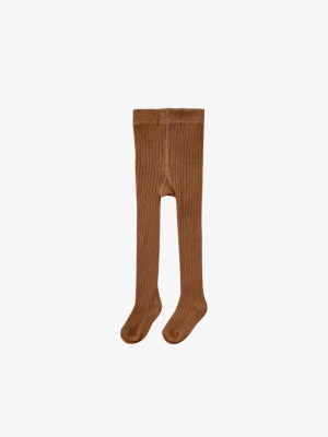 Solid Ribbed Tights Cinnamon | Rylee + Cru