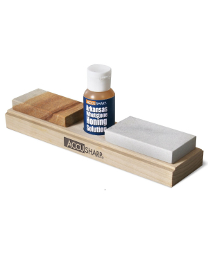 Accusharp Arkansas Whetstone Combo Knife Sharpening Kit