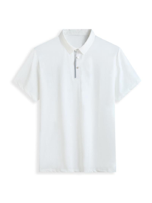 Pologize™ Elastic Buttoned Polo Shirt