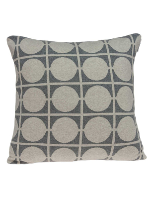 Geometric Design Tan And Grey Printed Pillow Cover