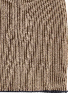 Brunello Cucinelli Contrast Trim Beanie