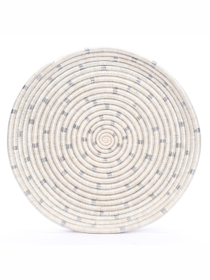 Handwoven Baskets By Blu Dotted Silver Decorative Tray