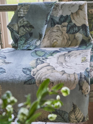 The Rose Swedish Blue Throw Design By John Derian For Designers Guild