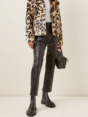 Gianna Leopard-print Faux Fur Coat