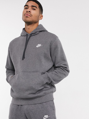 Nike Club Hoodie In Dark Grey