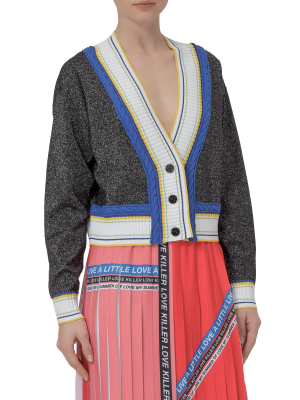 Pinko V-neck Lurex Cardigan