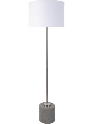 Leah Floor Lamp Silver/white