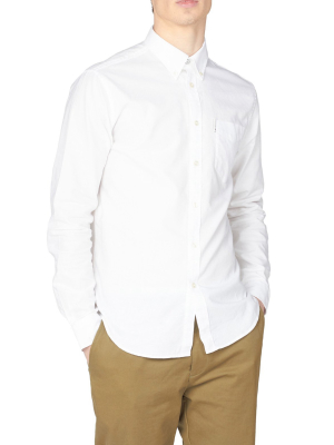 Signature Organic Long-sleeve Oxford Shirt - White