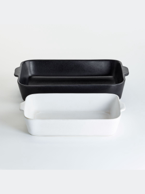 Mira Black And White Baking Dishes, Set Of 2