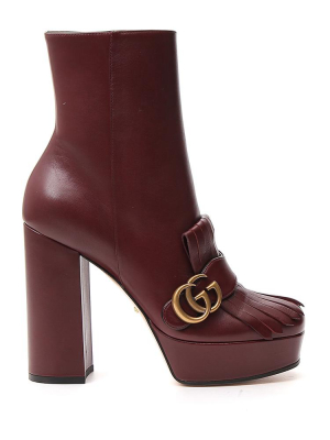 Gucci Gg Marmont Heeled Ankle Boot