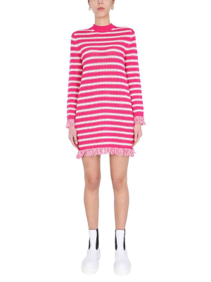 Msgm Striped Knit Dress