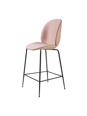 Beetle Counter Chair - Front Upholstered - Black Matt Base