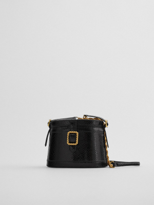 Oval Box Bag With Buckle