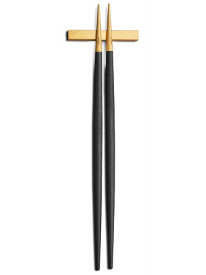 Goa Chopstick Set - Brushed Gold