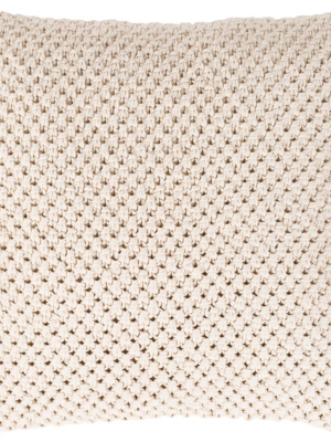 Godavari Crochet Pillow In Cream